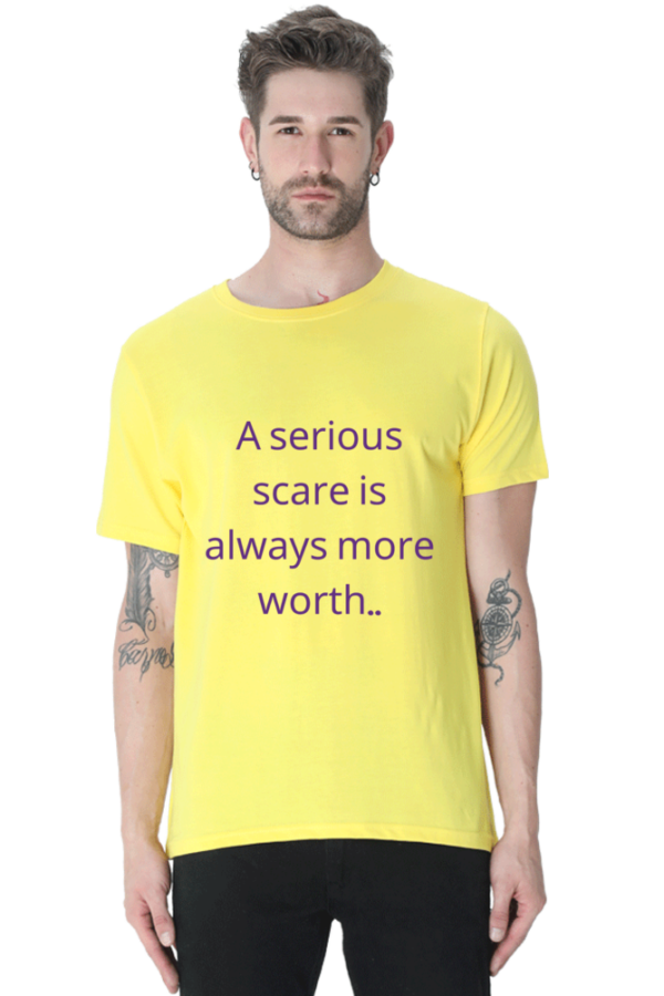 A serious scare - Round Neck Half Sleeve Classic - Image 5