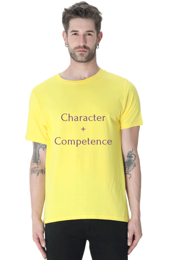 Character + Competence - Male Round Neck Half Sleeve Classic - Image 5