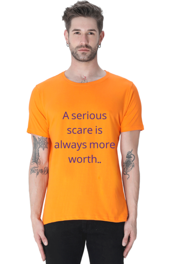 A serious scare - Round Neck Half Sleeve Classic - Image 4