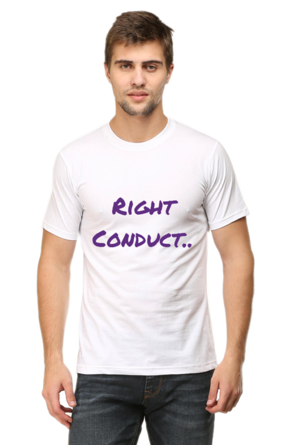 Right conduct - Round Neck Half Sleeve Classic - Image 8