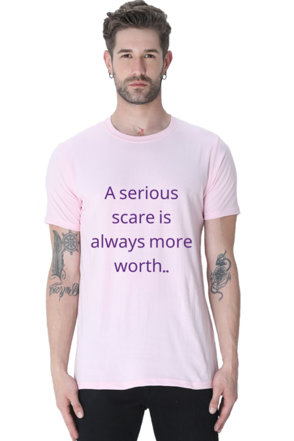 A serious scare - Round Neck Half Sleeve Classic - Image 2