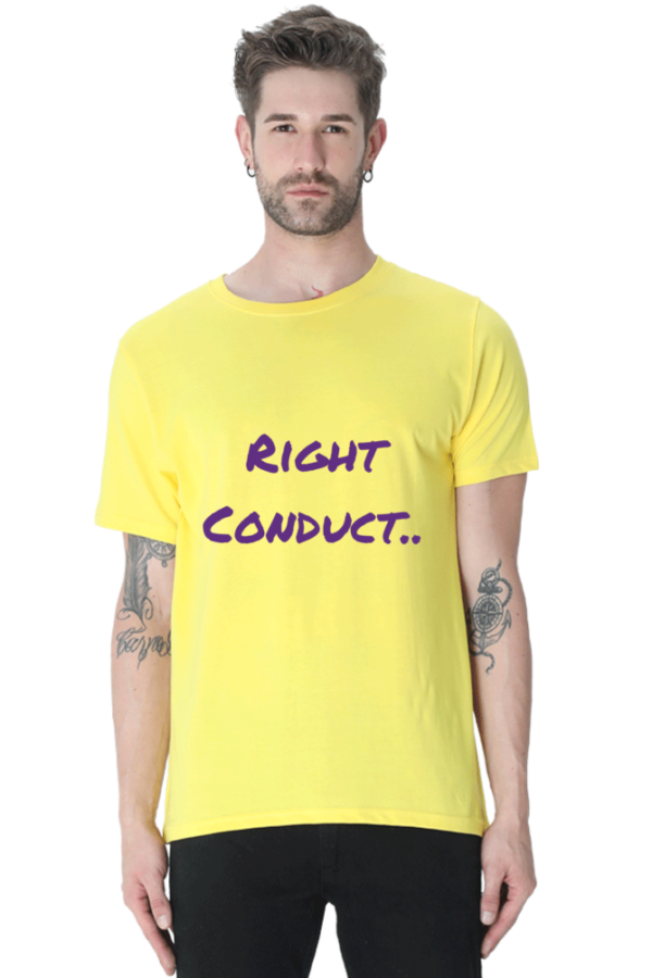 Right conduct - Round Neck Half Sleeve Classic - Image 5